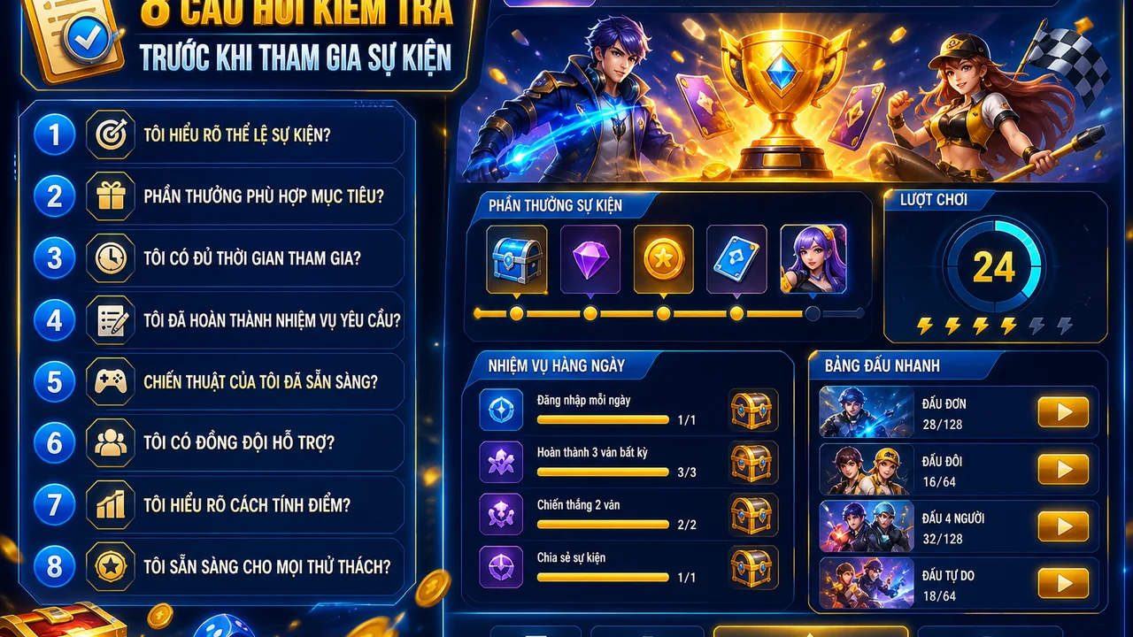 8 câu hỏi giúp đọc sự kiện QQ88 mới và chọn game dễ học