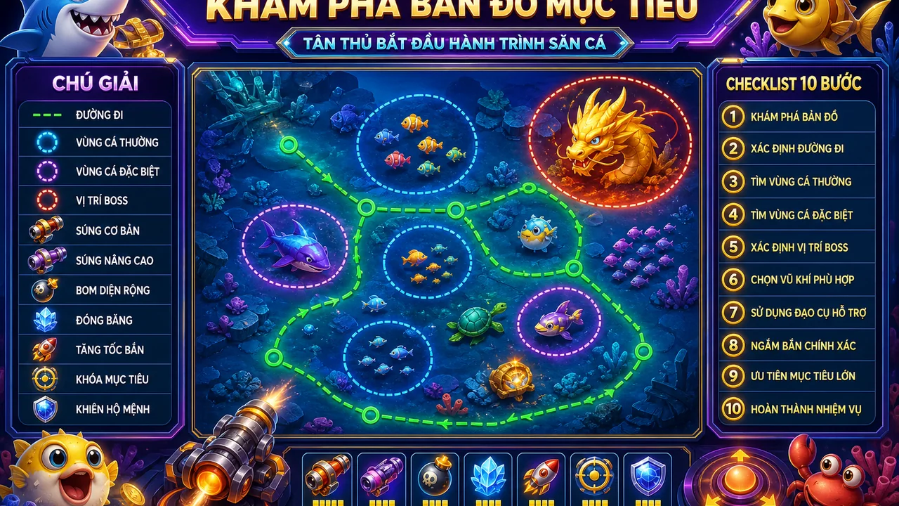Checklist khám phá luật chơi dành cho người mới: qq88 game bắn cá cần đọc gì?